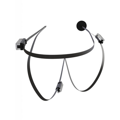 Avenue Fremont Belt 3-Lt 275"L Pendant, Black/Ribbed Bars - AEHF7203-G400-BLK