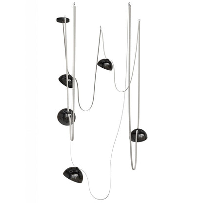 Avenue Fremont ​Belt 5-Lt 551"L Pendant, Ivory/Smoked Bowls - AEHF7205-G102-IVY
