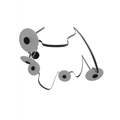 Avenue Fremont Belt 5-Light 551"L Pendant, Black/White Disc