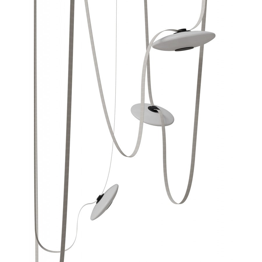 Avenue Fremont Belt 5-Light 551"L Pendant, Ivory/White Disc - AEHF7205-G201-IVY