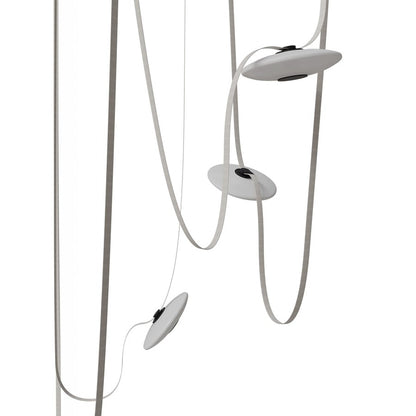 Avenue Fremont Belt 5-Light 551"L Pendant, Ivory/White Disc - AEHF7205-G201-IVY