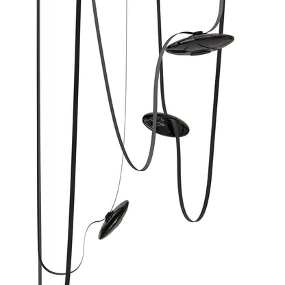 Avenue Fremont Belt 5-Lt 551"L Pendant, Black/Smoked Disc - AEHF7205-G202-BLK
