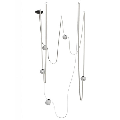 Avenue Fremont ​Belt 5-Lt 551"L Pendant, IV/WH Open Globes - AEHF7205-G301-IVY