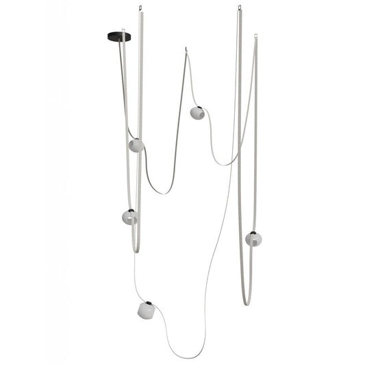 Avenue Fremont ​Belt 5-Lt 551"L Pendant, IV/WH Open Globes - AEHF7205-G301-IVY