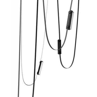 Avenue Fremont Belt 5-Lt 551"L Pendant, Black/Ribbed Bars - AEHF7205-G400-BLK