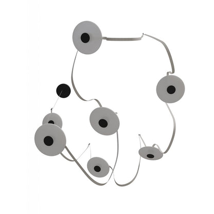 Avenue Fremont Belt 7-Light 826"L Pendant, Ivory/White Disc - AEHF7207-G201-IVY