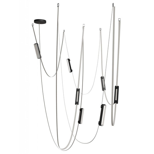 Avenue Fremont Belt 7-Lt 826"L Pendant, Ivory/Ribbed Bars - AEHF7207-G400-IVY