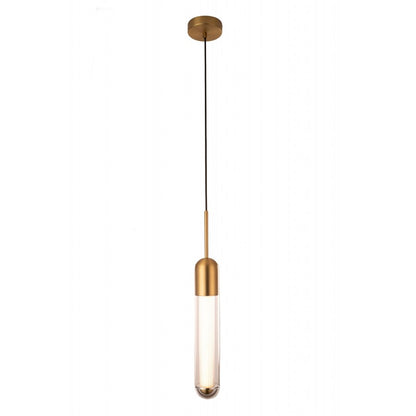 Avenue Lighting Nautilus 1 Light 24" Pendant, Aged Brass