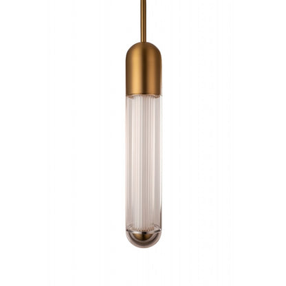 Avenue Lighting Nautilus 1 Light 24" Pendant, Aged Brass