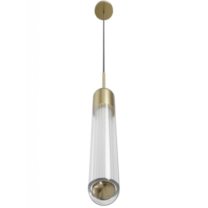 Avenue Lighting Nautilus 1 Light 24" Pendant, Aged Brass