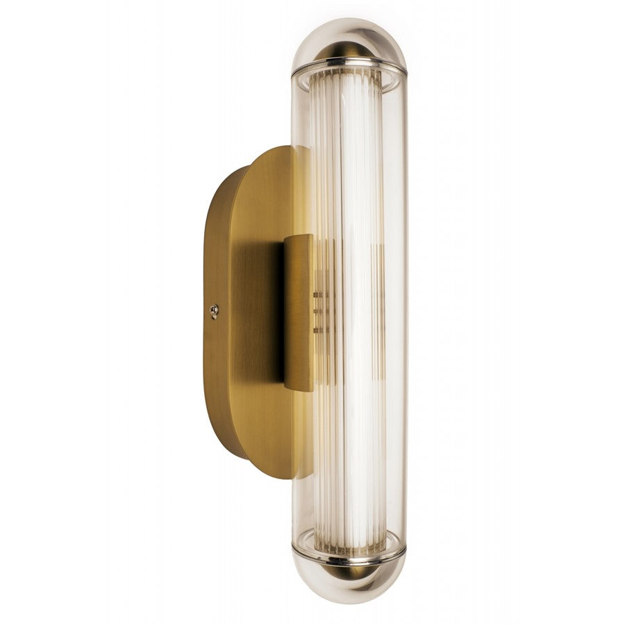 Avenue Lighting Nautilus 1 Light 16" Wall Sconce, Aged Brass