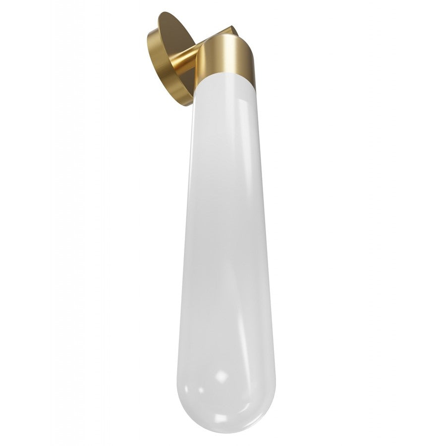 Avenue Lighting Tribeca 1 Light 25" Wall Sconce, Aged Brass/White