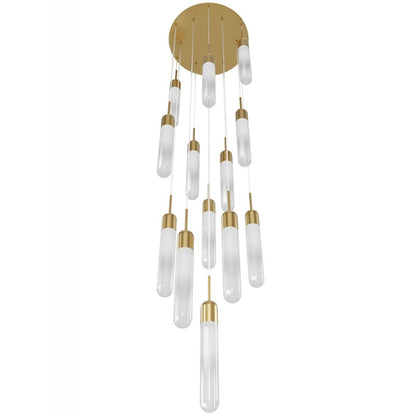 Avenue Lighting Tribeca 13Lt 10" Pendant/Multi Port , Brass/White