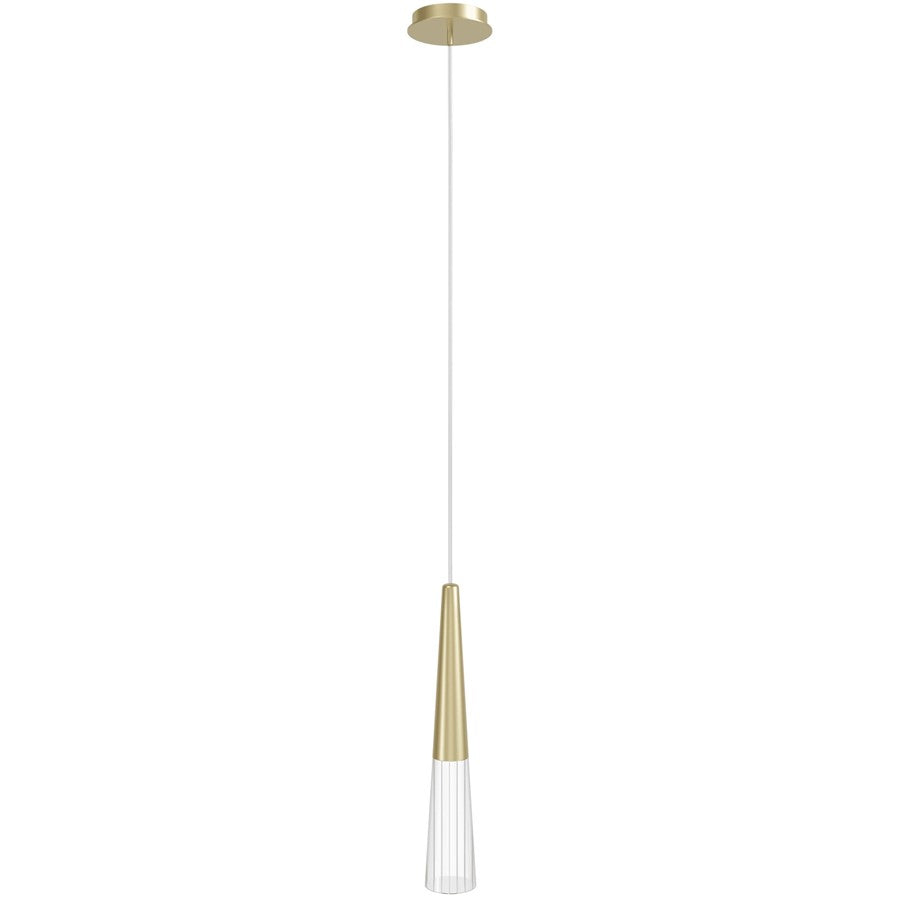 Avenue Lighting Encino 1 Light 15" Pendant, Brushed Brass