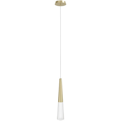 Avenue Lighting Encino 1 Light 15" Pendant, Brushed Brass