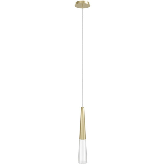 Avenue Lighting Encino 1 Light 15" Pendant, Brushed Brass
