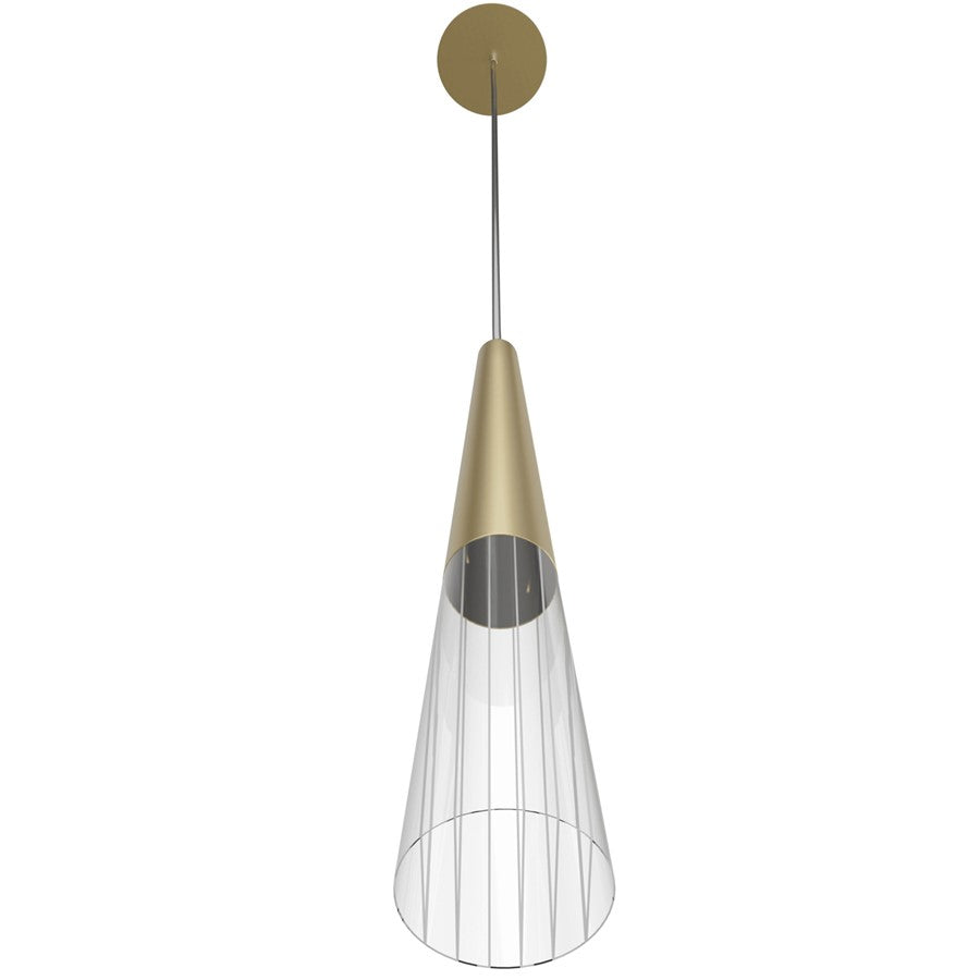 Avenue Lighting Encino 1 Light 15" Pendant, Brushed Brass