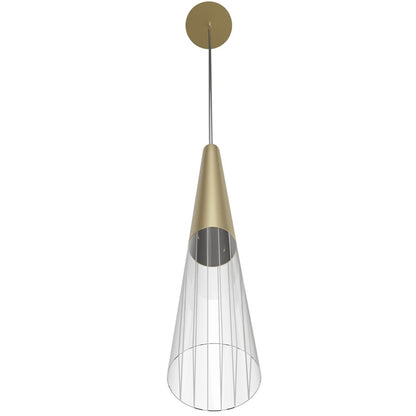 Avenue Lighting Encino 1 Light 15" Pendant, Brushed Brass