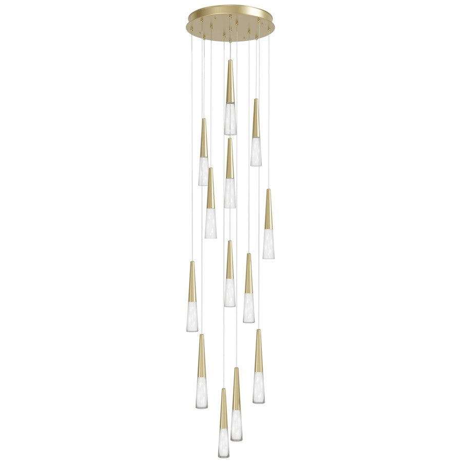 Avenue Lighting Encino 13Lt 140" Pendant/Multi Port , Brushed Brass