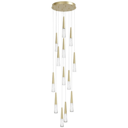 Avenue Lighting Encino 13Lt 140" Pendant/Multi Port , Brushed Brass