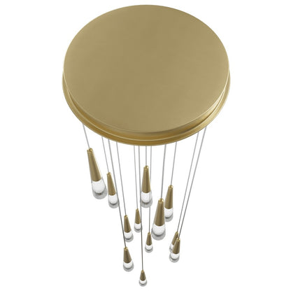 Avenue Lighting Encino 13Lt 140" Pendant/Multi Port , Brushed Brass