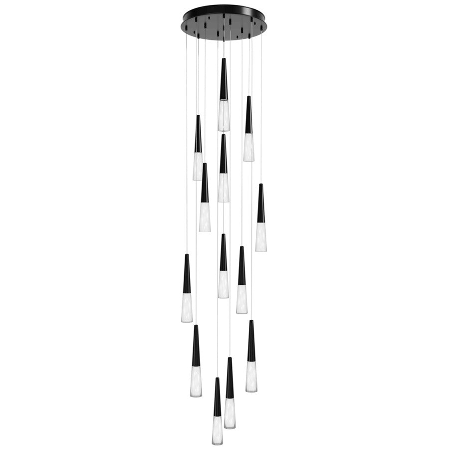 Avenue Lighting Encino 13 Light 140" Pendant/Multi Port , Gun Metal