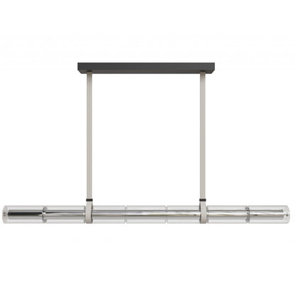 Avenue Lighting 64"W Tubular LED Pendant, Ivory/Clear Glass - AEHF7800-IVY
