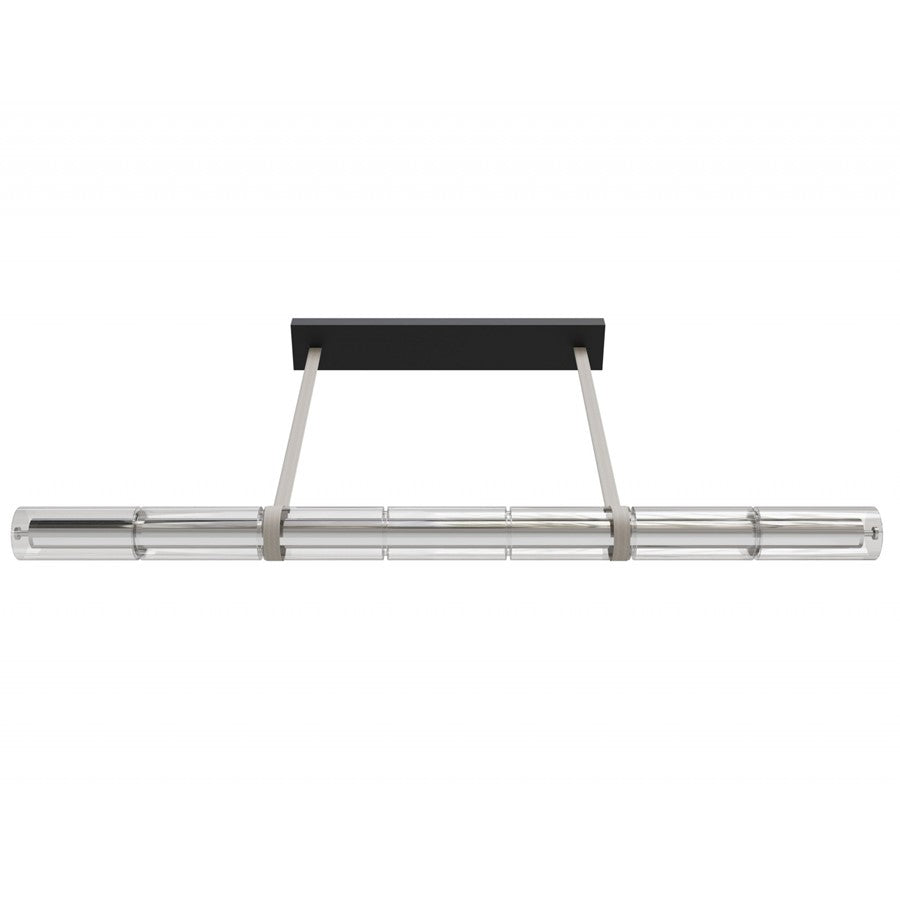 Avenue Lighting 64"W Tubular LED Pendant, Ivory/Clear Glass - AEHF7800-IVY
