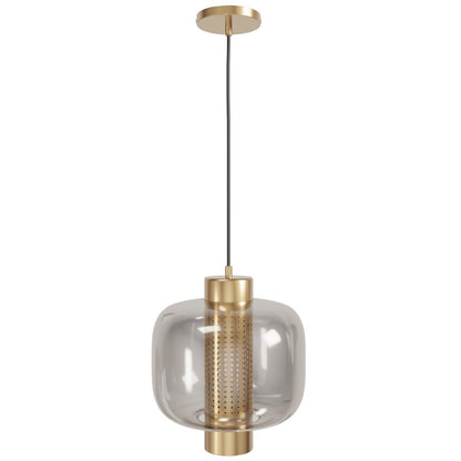 Avenue Lighting Cosmopolitan 1 Light 10" Pendant, Aged Brass