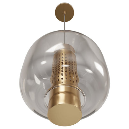 Avenue Lighting Cosmopolitan 1 Light 10" Pendant, Aged Brass