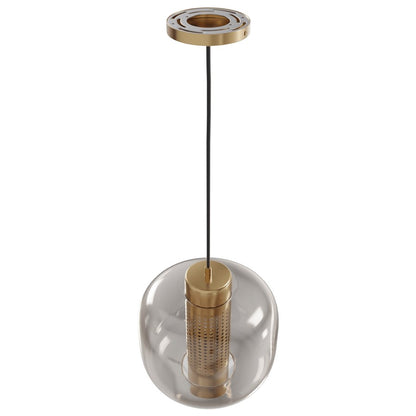 Avenue Lighting Cosmopolitan 1 Light 10" Pendant, Aged Brass