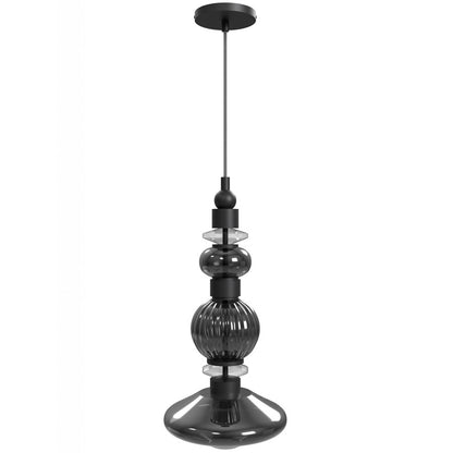 Avenue Lighting Avra 3 Light 20" Pendant, Black/Black