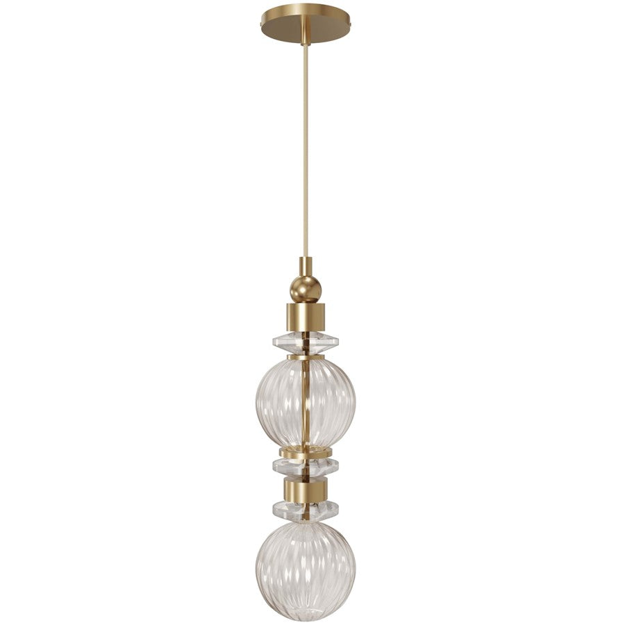 Avenue Lighting Avra Integrated AC LED Light 18" Pendant, Aged Brass