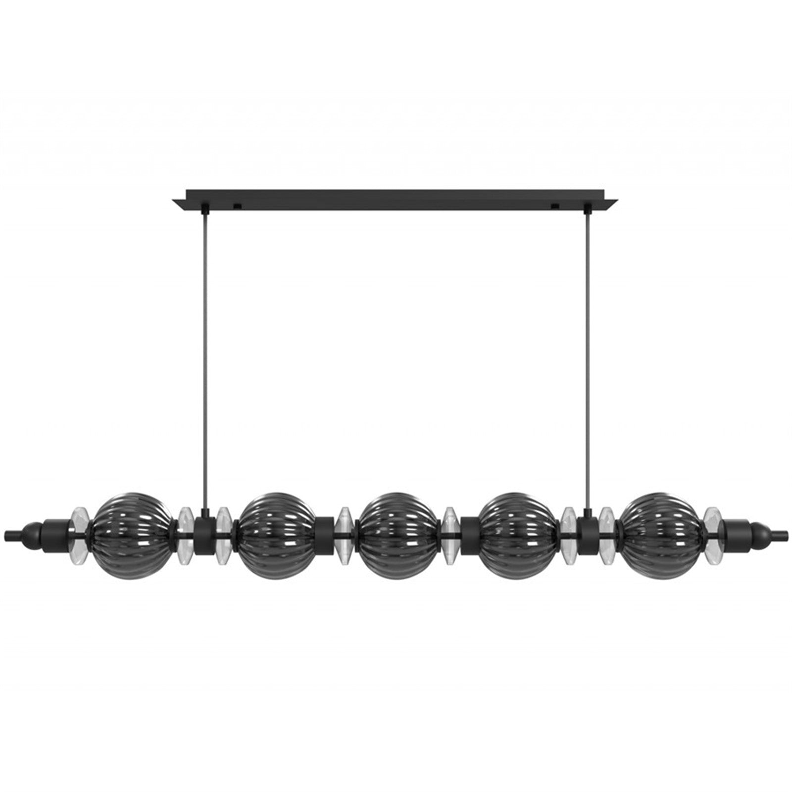 Avenue Lighting Avra 5 Light 5" Pendant, Black/Black