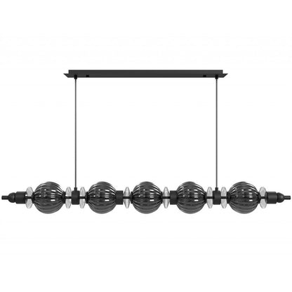 Avenue Lighting Avra 5 Light 5" Pendant, Black/Black