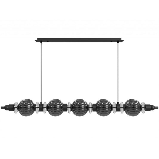Avenue Lighting Avra 5 Light 5" Pendant, Black/Black