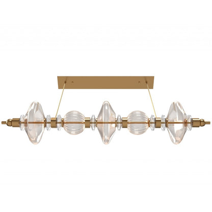 Avenue Lighting Avra 5 Light 9" Pendant, Aged Brass/Clear