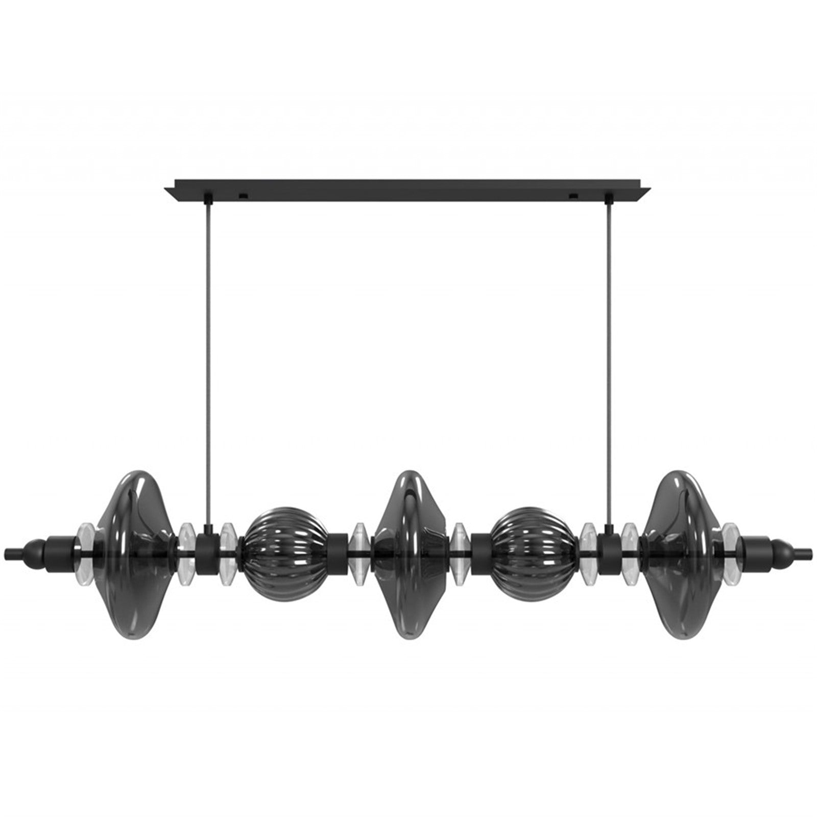 Avenue Lighting Avra 5 Light 9" Pendant, Black/Black