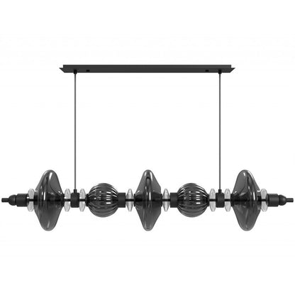 Avenue Lighting Avra 5 Light 9" Pendant, Black/Black