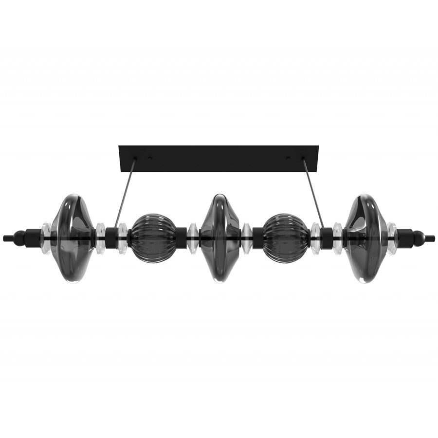 Avenue Lighting Avra 5 Light 9" Pendant, Black/Black