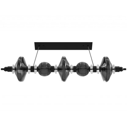 Avenue Lighting Avra 5 Light 9" Pendant, Black/Black