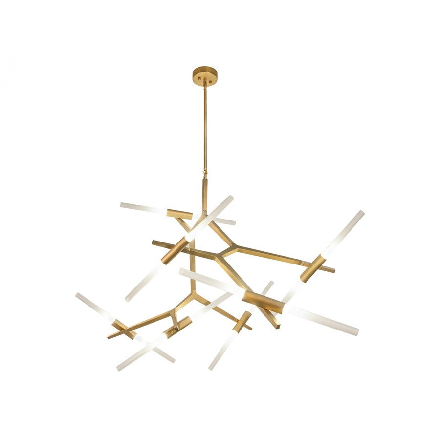 Avenue Lighting San Vicente Blvd. 14Lt 62" Chandelier, Brass