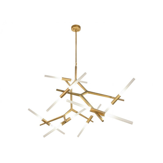 Avenue Lighting San Vicente Blvd. 14Lt 62" Chandelier, Brass