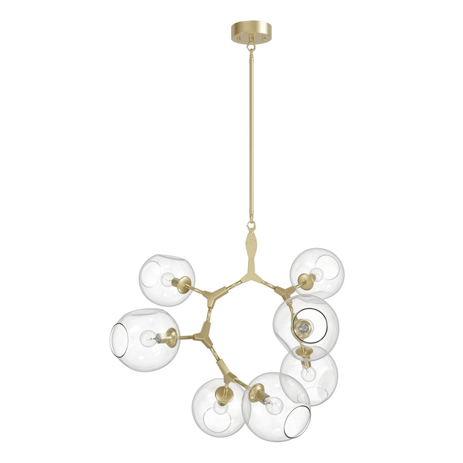 Avenue Lighting Fairfax Ave. 7 Light 26" Chandelier, Brushed Brass