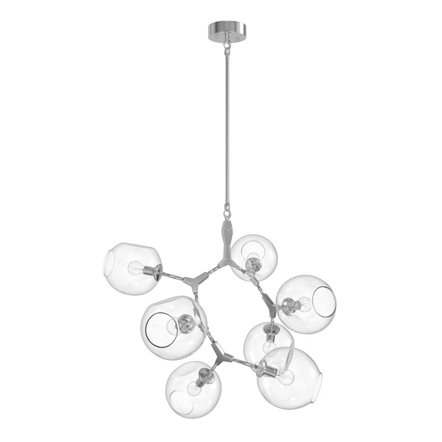 Avenue Lighting Fairfax Ave. 7 Light 26" Chandelier, Matte Chrome