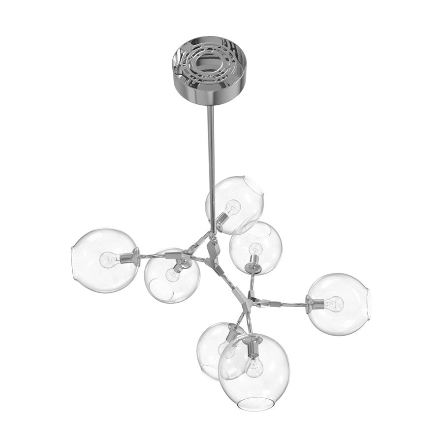Avenue Lighting Fairfax Ave. 7 Light 26" Chandelier, Matte Chrome