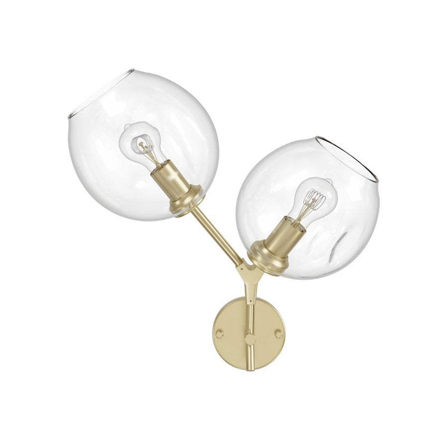 Avenue Lighting Fairfax Ave. 2 Light 18" Wall Sconce, Brushed Brass