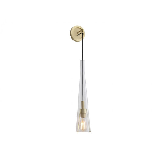 Avenue Lighting Abbey Park 1 Light 28" Wall Sconce, Brushed Brass
