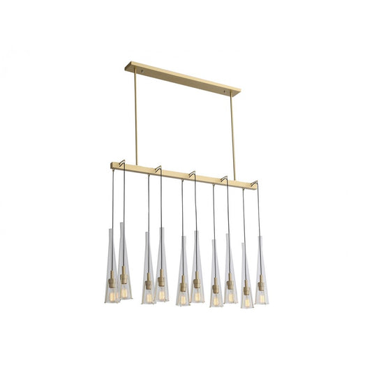 Avenue Lighting Abbey Park 10Lt 40" Pendant/Multi Port, Brass