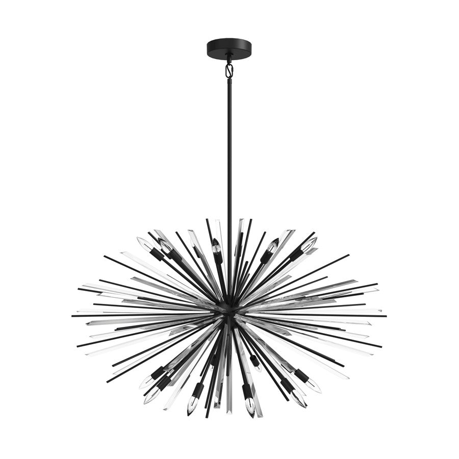 Avenue Lighting Palisades Ave. 18 Light 38" Chandelier, Black